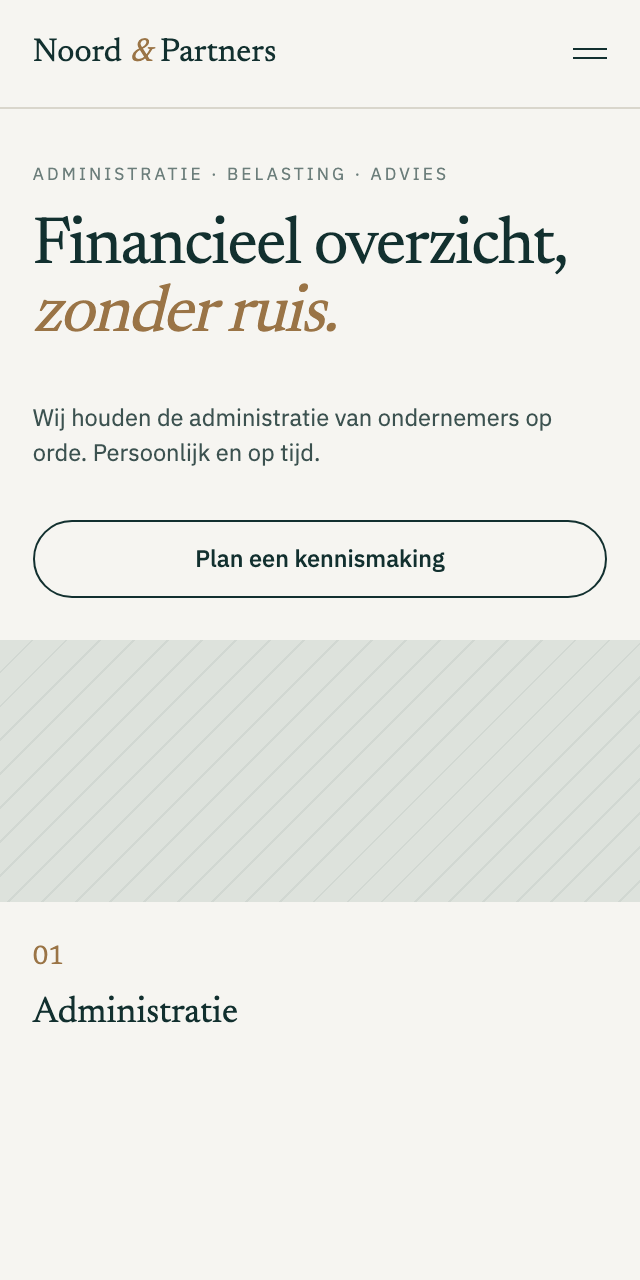 Demo-concept Noord & Partners op mobiel
